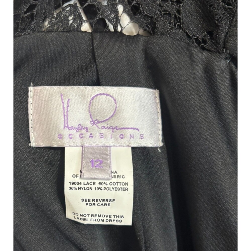 Hayley Paige Formal Maxi Dress All Lace Size 12 Black Romantic Prom Ball Wedding - Picture 7 of 12